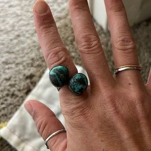Adjustable turquoise ring